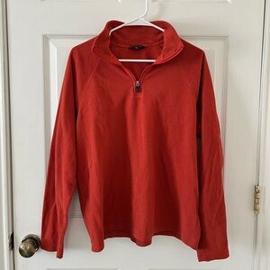 Lands' End Womens Red Quarter Zip